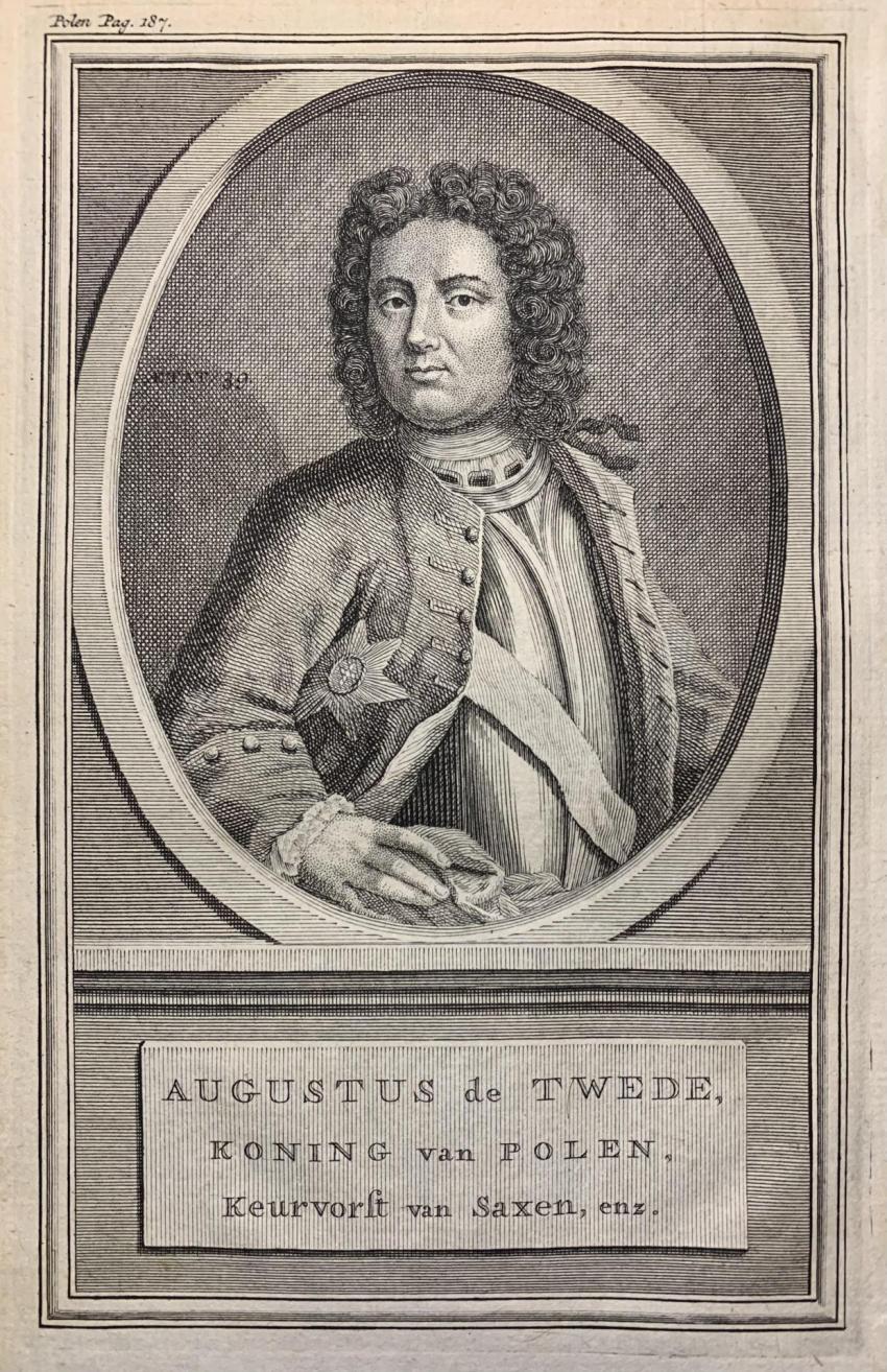 August II Mocny, kr&oacute;l Polski,1734 r.