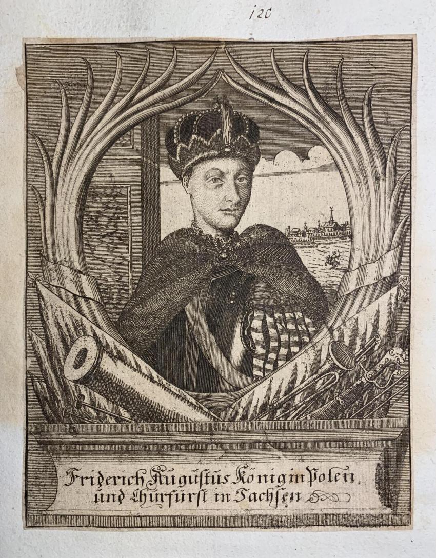 August II, kr&oacute;l Polski, pocz. XVIII w.