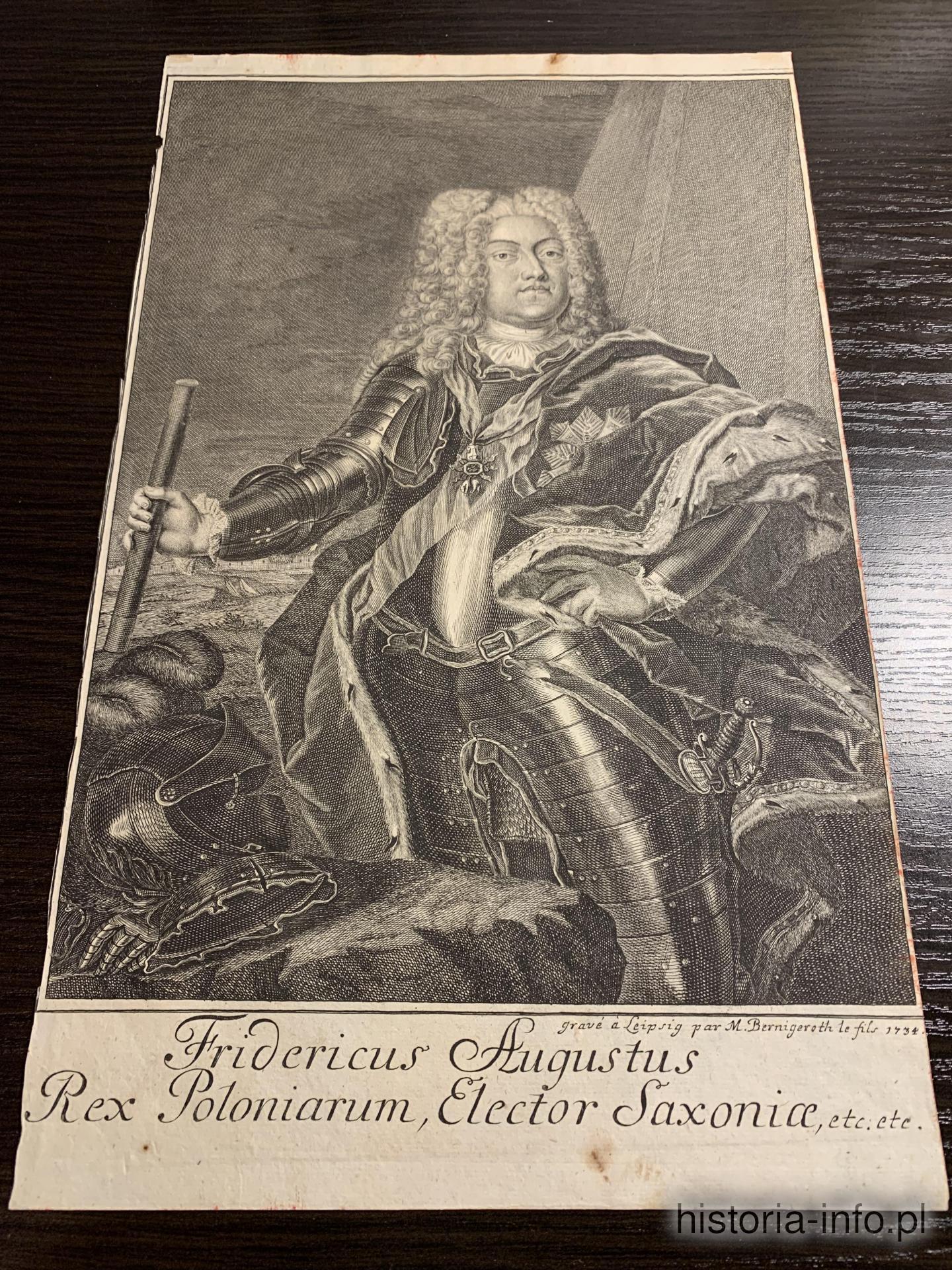 August III, kr&oacute;l Polski, 1734 r. / 1