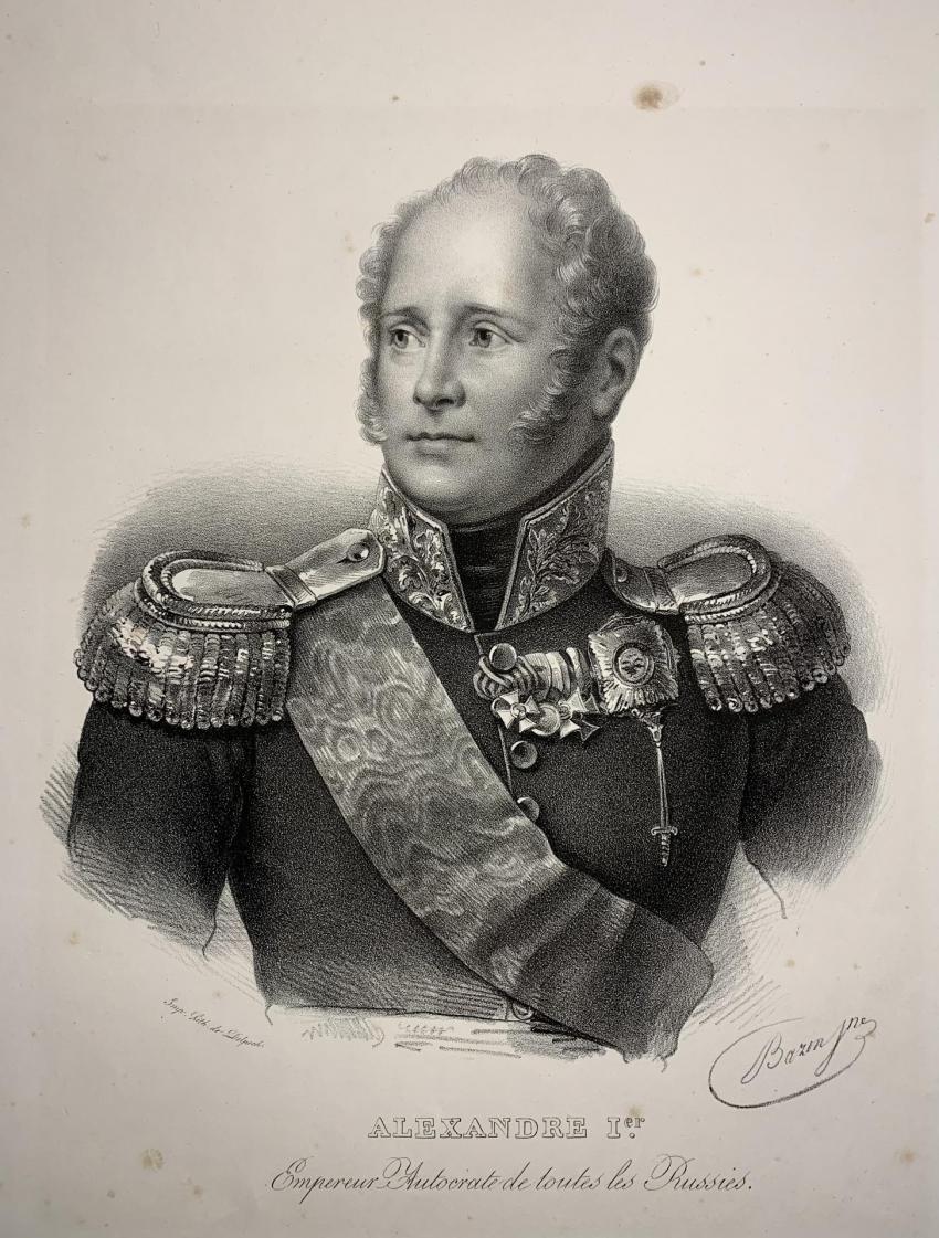 Car Aleksander I, cesarz Rosji, 1826 r.