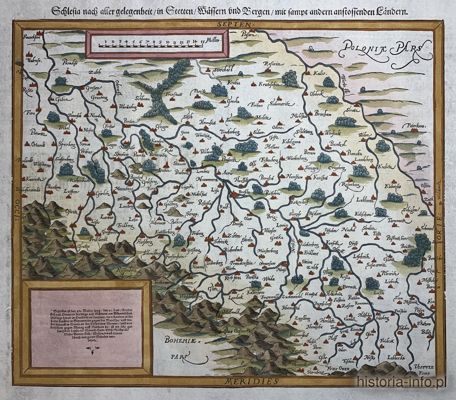 2. Mapa Śląska, M&uuml;nster, 1587 r. / 0