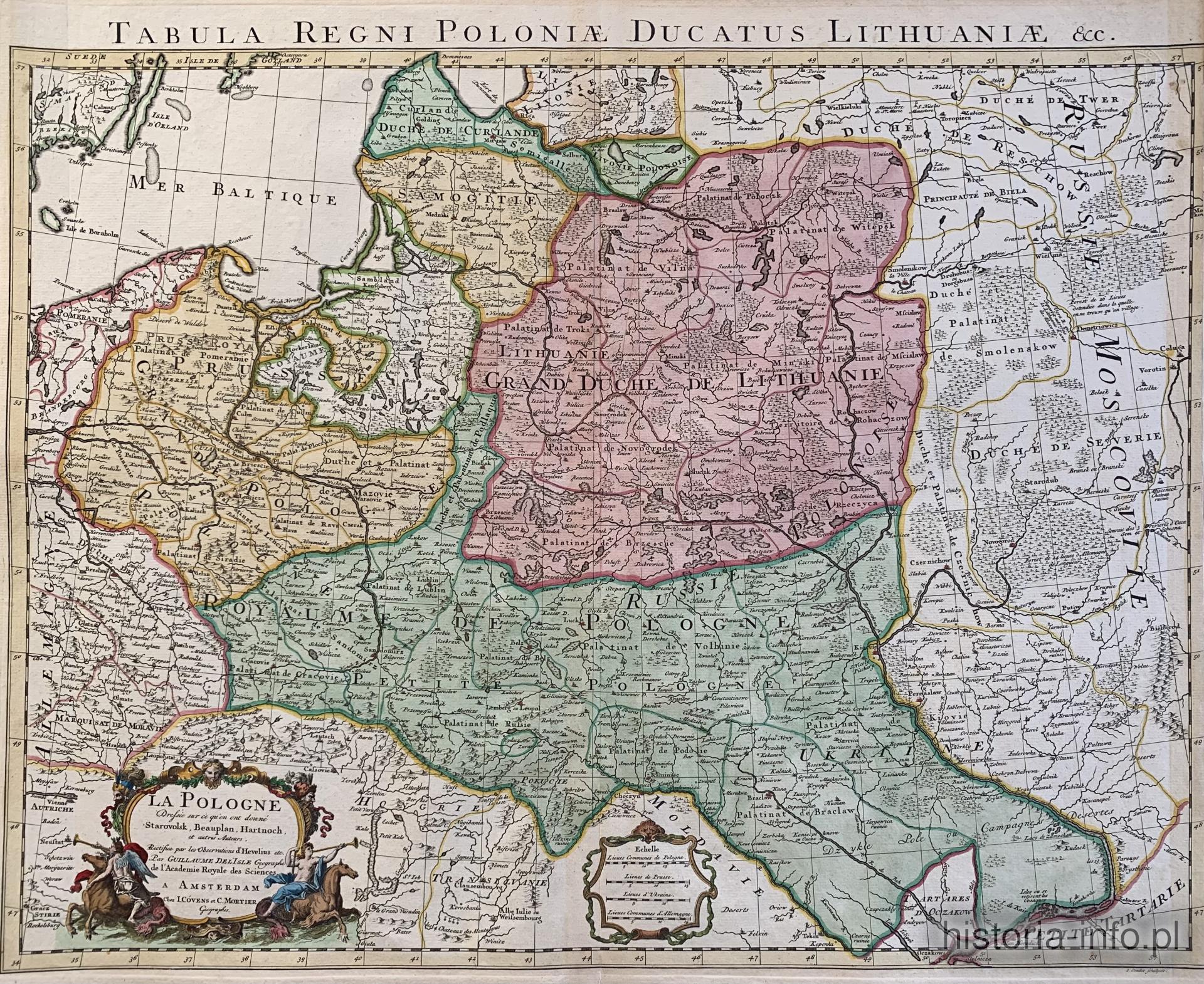 Kr&oacute;lestwo Polskie i Wielkie Księstwo Litewskie, D'Isle, 1680 r. / 0