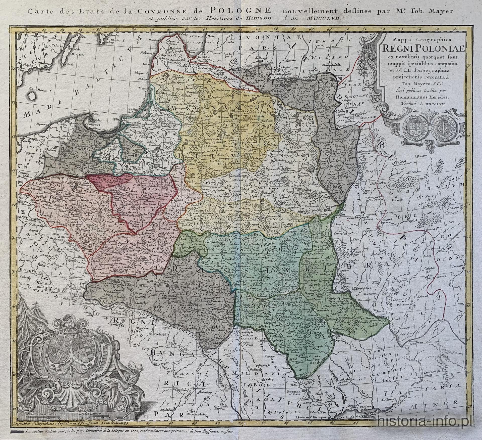 Kr&oacute;lestwo Polskie, Homann, 1770-1780 r. / 0