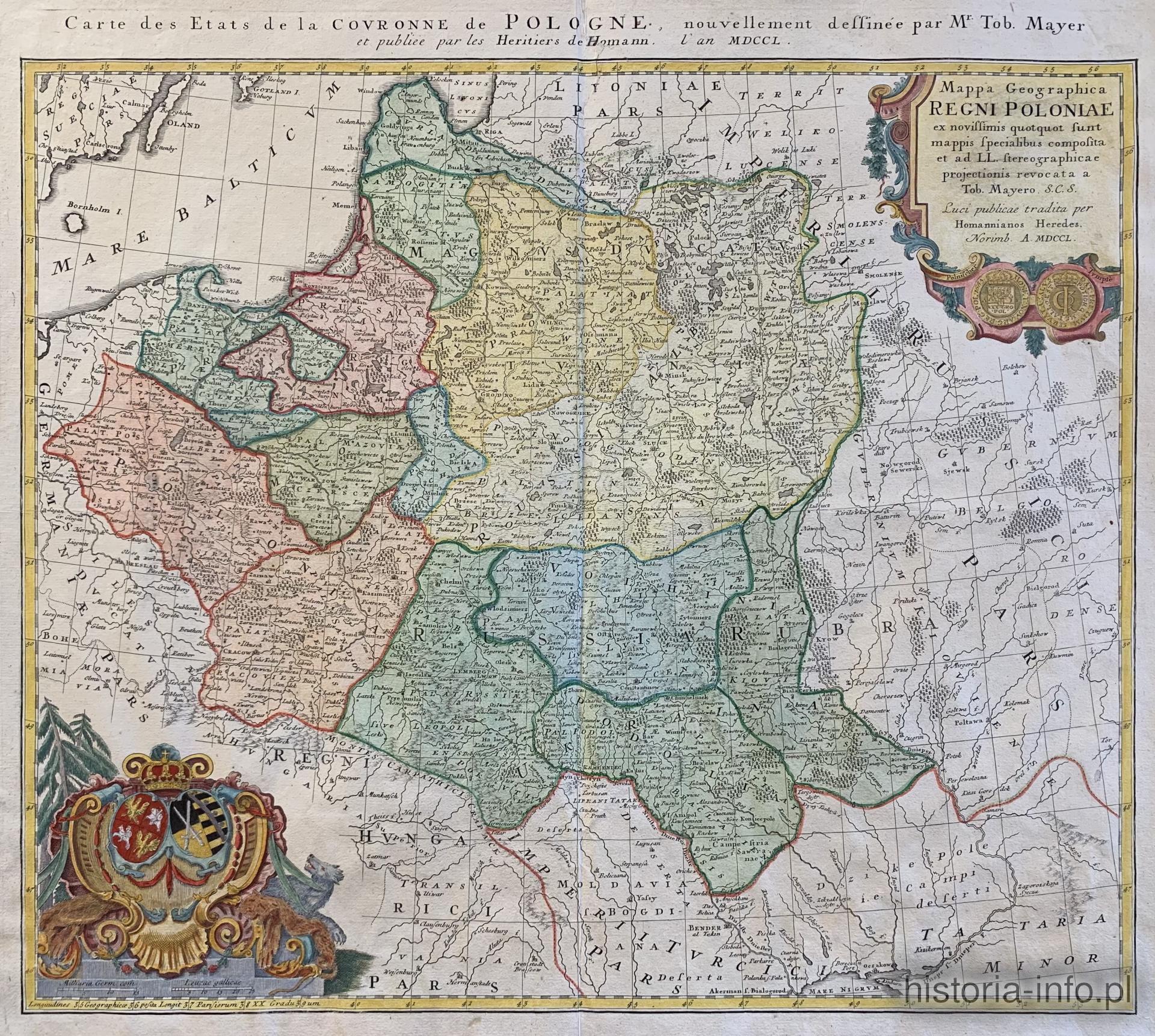 Kr&oacute;lestwo Polskie, Homann (spadkobiercy), 1750 r. / 0