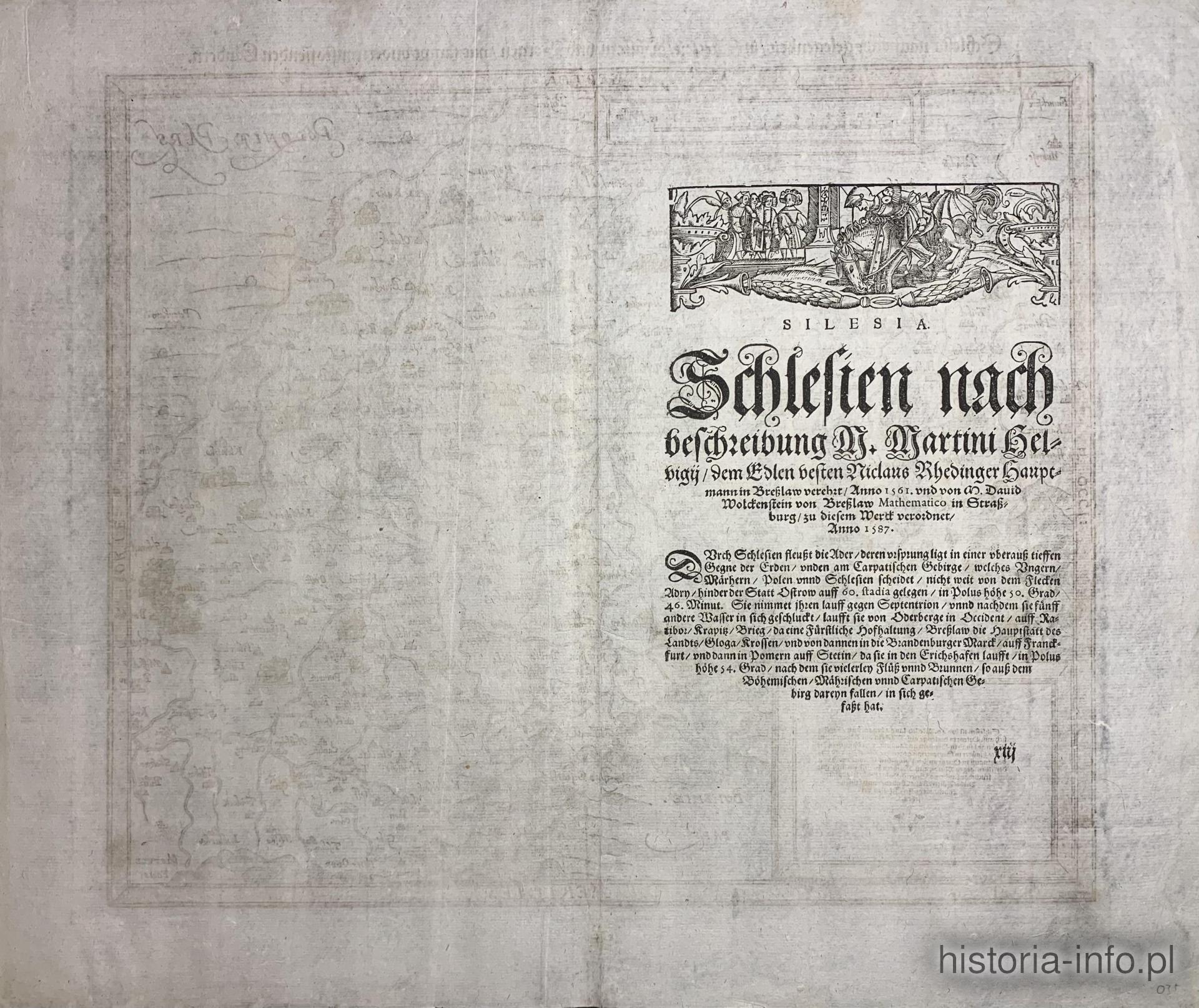 2. Mapa Śląska, M&uuml;nster, 1587 r. / 1