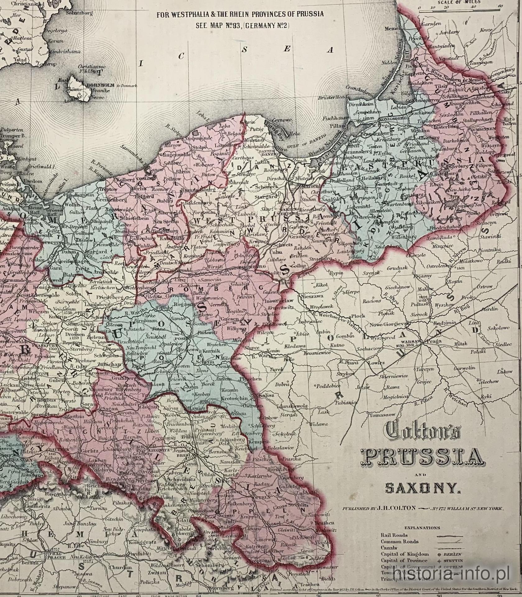 Prusy i Saksonia, J.H. Colton,1863 r. / 1