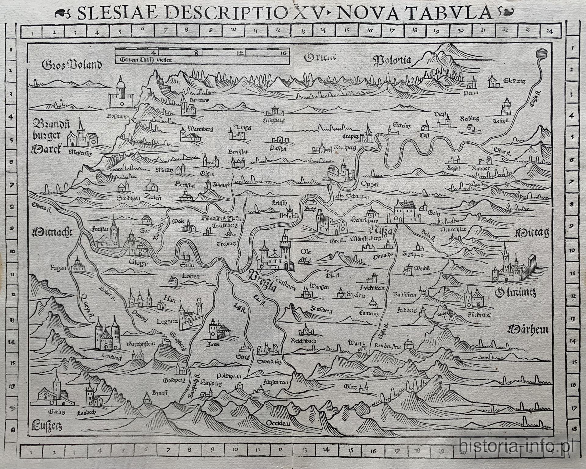 1a. Mapa Dolnego Śląska, S. Munster, 1552 r. / 0