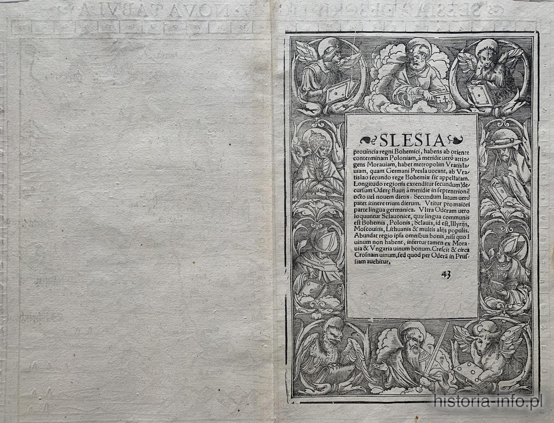 1a. Mapa Dolnego Śląska, S. Munster, 1552 r. / 1