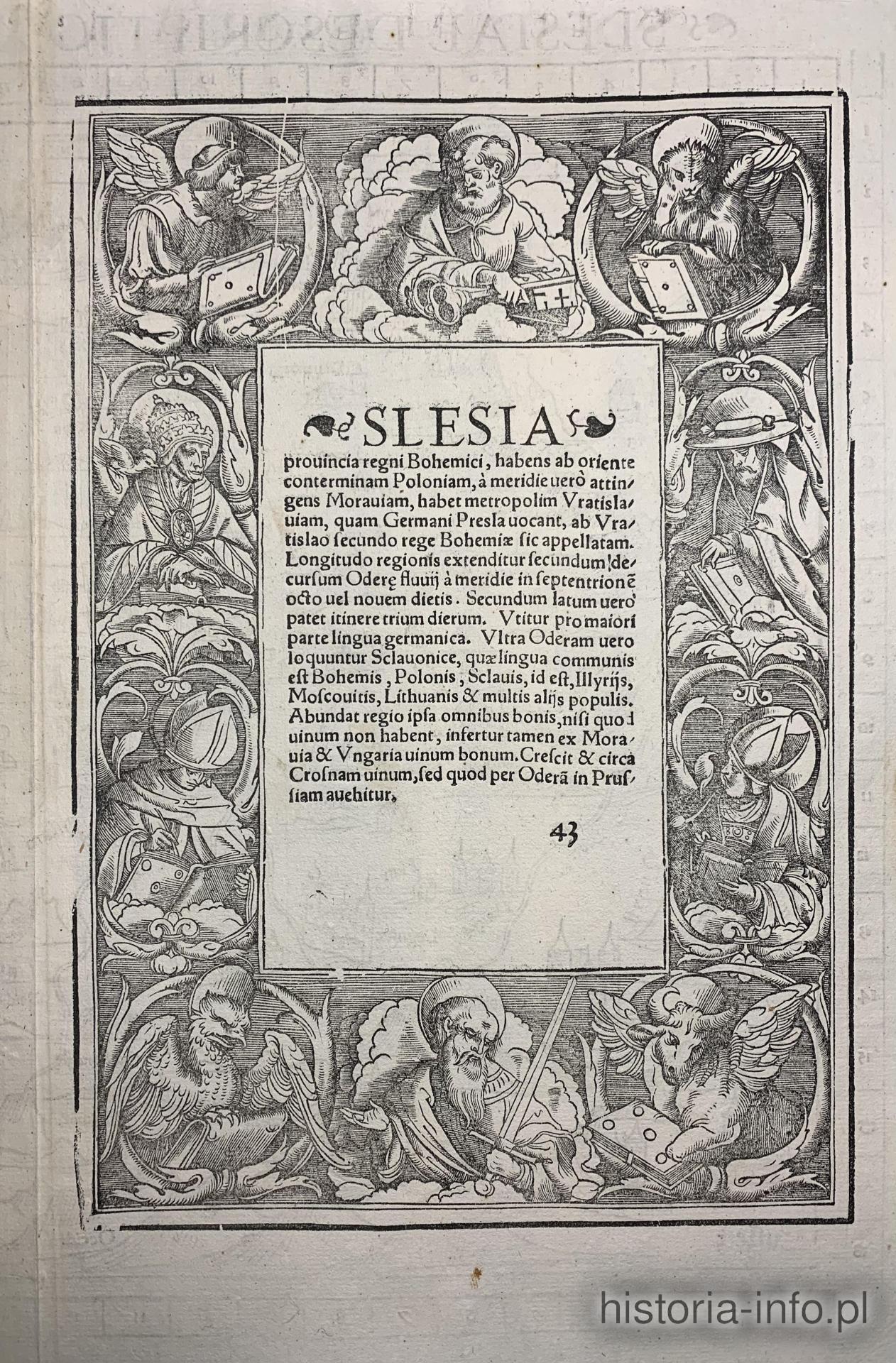 1a. Mapa Dolnego Śląska, S. Munster, 1552 r. / 2